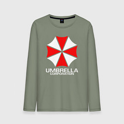 Лонгслив хлопковый мужской UMBRELLA CORP, цвет: авокадо