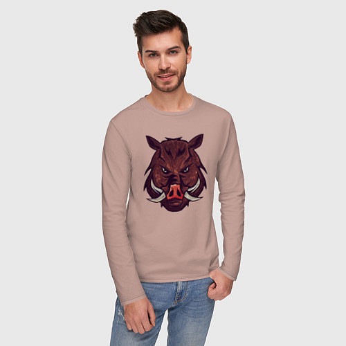 Мужской лонгслив Metallized Wild Boar / Пыльно-розовый – фото 3