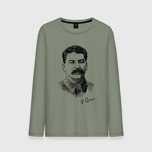 Мужской лонгслив Товарищ Сталин / Авокадо – фото 1