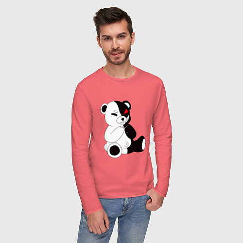 Мужской лонгслив Monokuma / Коралловый – фото 3