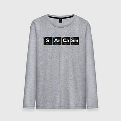 Лонгслив хлопковый мужской Сарказм, цвет: меланж