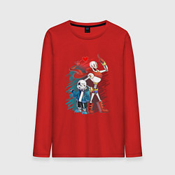 Лонгслив хлопковый мужской UNDERTALE, цвет: красный
