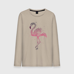 Лонгслив хлопковый мужской Flamingo, цвет: миндальный