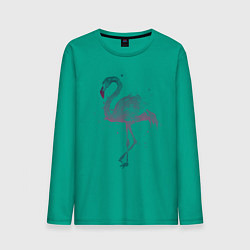 Лонгслив хлопковый мужской Flamingo цвета зеленый — фото 1