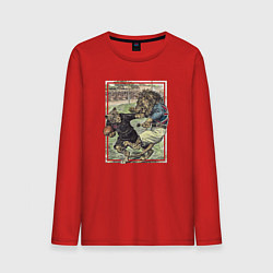 Лонгслив хлопковый мужской English Rugby, цвет: красный