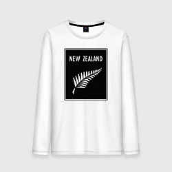 Лонгслив хлопковый мужской Регби Новая Зеландия, цвет: белый