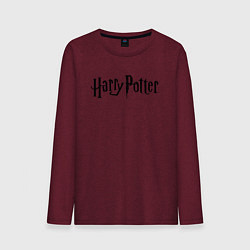 Лонгслив хлопковый мужской Harry Potter, цвет: меланж-бордовый