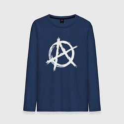 Лонгслив хлопковый мужской АНАРХИЯ, цвет: тёмно-синий