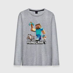 Лонгслив хлопковый мужской MINECRAFT, цвет: меланж