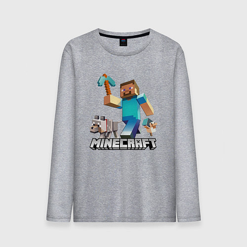 Мужской лонгслив MINECRAFT / Меланж – фото 1
