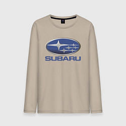 Лонгслив хлопковый мужской SUBARU, цвет: миндальный