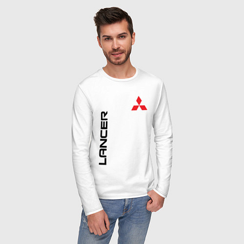 Мужской лонгслив MITSUBISHI LANCER / Белый – фото 3