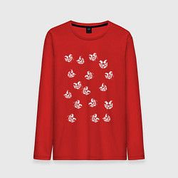 Лонгслив хлопковый мужской PYROKINESIS, цвет: красный