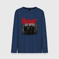 Лонгслив хлопковый мужской SLIPKNOT, цвет: тёмно-синий