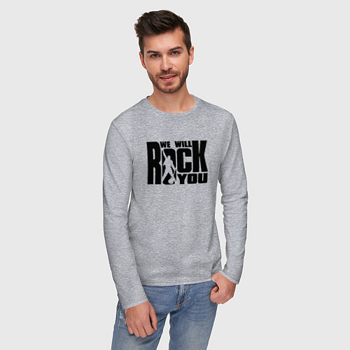Мужской лонгслив QUEEN / Меланж – фото 3