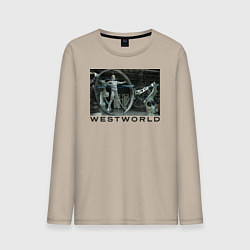 Лонгслив хлопковый мужской Westworld, цвет: миндальный