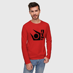 Лонгслив хлопковый мужской Half life combine logo, цвет: красный — фото 2