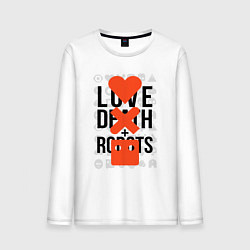 Лонгслив хлопковый мужской LOVE DEATH ROBOTS LDR, цвет: белый