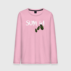Лонгслив хлопковый мужской Sum 41, цвет: светло-розовый