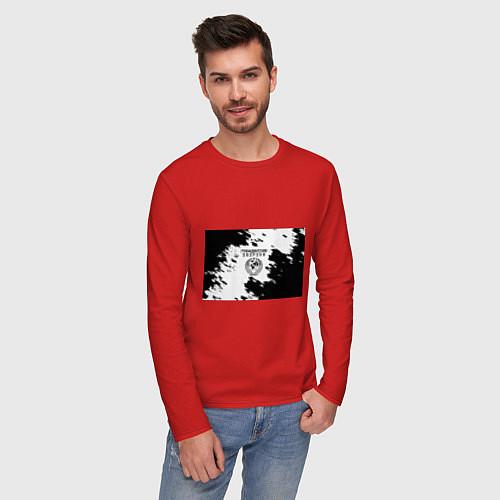 Мужской лонгслив Гражданская оборона / Красный – фото 3