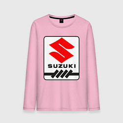 Лонгслив хлопковый мужской Suzuki цвета светло-розовый — фото 1
