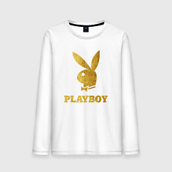 Лонгслив хлопковый мужской PLAYBOY GOLD, цвет: белый