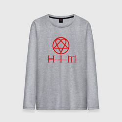 Мужской лонгслив HIM LOGO RED