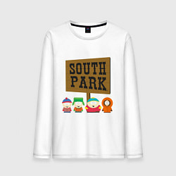 Лонгслив хлопковый мужской South Park, цвет: белый