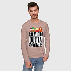 Лонгслив хлопковый мужской SOUTH PARK, цвет: пыльно-розовый — фото 2