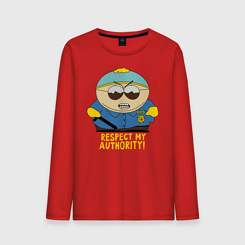 Мужской лонгслив South Park, Эрик Картман / Красный – фото 1