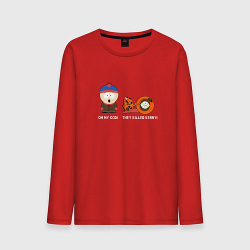 Мужской лонгслив South Park Они убили Кенни / Красный – фото 1