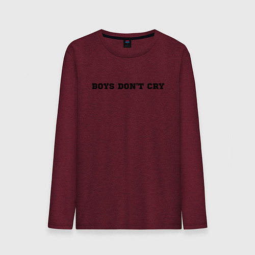 Мужской лонгслив BOYS DON'T CRY / Меланж-бордовый – фото 1
