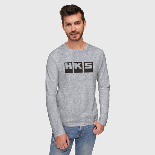 Мужской лонгслив HKS / Меланж – фото 3