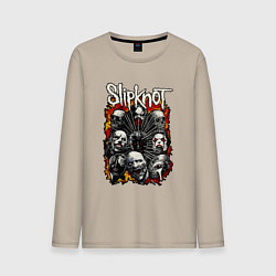 Лонгслив хлопковый мужской Slipknot, цвет: миндальный