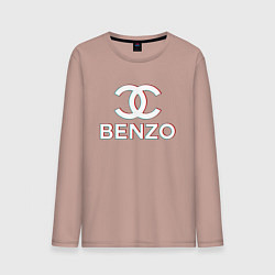 Лонгслив хлопковый мужской BBT BENZO GANG, цвет: пыльно-розовый