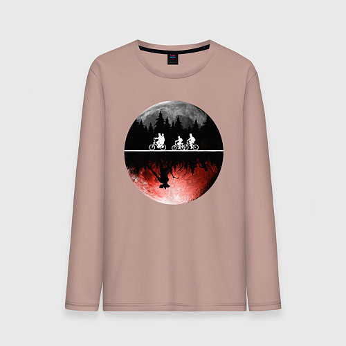 Мужской лонгслив Очень странные дела / Пыльно-розовый – фото 1