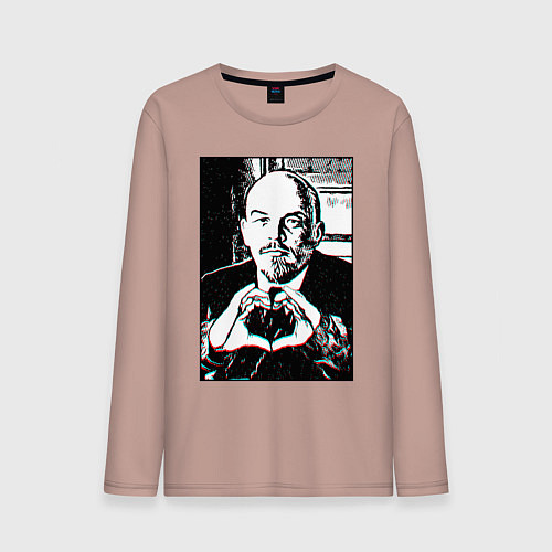 Мужской лонгслив Ленин Oko / Пыльно-розовый – фото 1