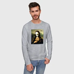 Лонгслив хлопковый мужской Mona Lisa, цвет: меланж — фото 2