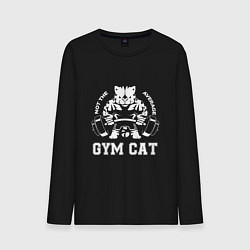 Лонгслив хлопковый мужской GYM Cat, цвет: черный