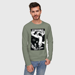 Лонгслив хлопковый мужской Scorpions, цвет: авокадо — фото 2