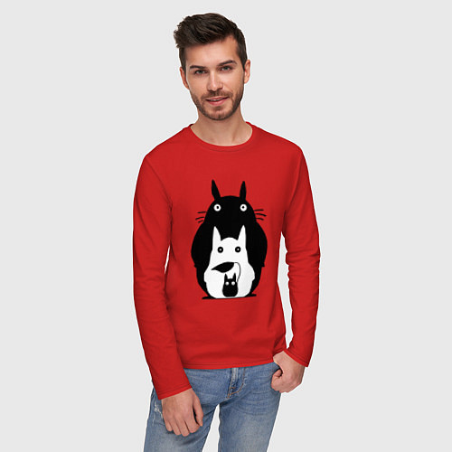 Мужской лонгслив Тоторо / Красный – фото 3