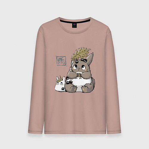 Мужской лонгслив Тоторо / Пыльно-розовый – фото 1