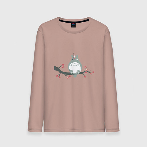 Мужской лонгслив Тоторо / Пыльно-розовый – фото 1
