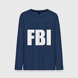 Лонгслив хлопковый мужской FBI, цвет: тёмно-синий