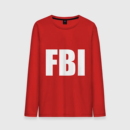 Мужской лонгслив FBI / Красный – фото 1