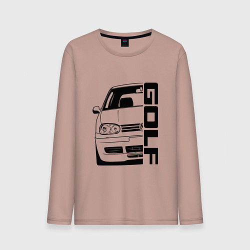 Мужской лонгслив Volkswagen Golf Z / Пыльно-розовый – фото 1