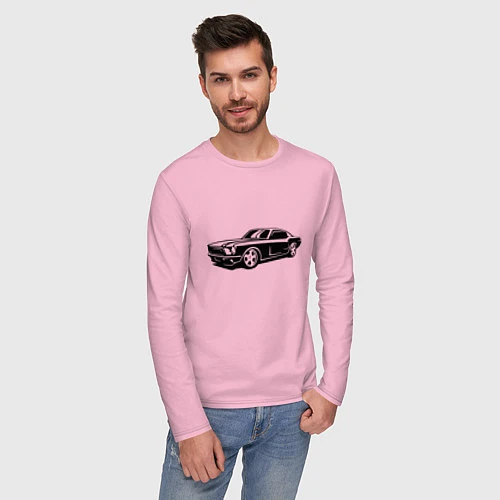 Мужской лонгслив Ford Mustang Z / Светло-розовый – фото 3
