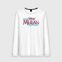 Лонгслив хлопковый мужской Mulan Disney, цвет: белый
