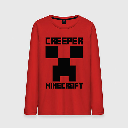 Мужской лонгслив MINECRAFT CREEPER / Красный – фото 1