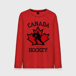 Лонгслив хлопковый мужской Canada Hockey, цвет: красный